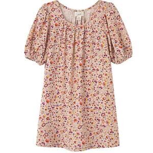 PEEK Girls Isa Allover Floral Print Puff Sleeve Dress size 10